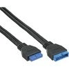 InLine USB 19 kontaktas - USB 19 kontaktas, 0,35 m, Juodas (33448I)