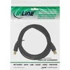 InLine USB 2.0 Cable, A to B, auksinis-plated, juodas – 1m