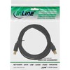 InLine USB 2.0 Cable, A to B, auksinis-plated, juodas - 2m