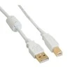 USB kabelis InLine USB-A - USB-B 3 m Balta (34535W)
