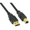 InLine USB 2.0 laidas, nuo A iki B, paauksuotas, juodas - 5m
