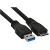 USB kabelis InLine USB-A - mikro-B 5 m juoda (35450)