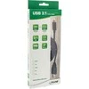 USB kabelis InLine USB-A - USB-C 0,3 m Juodas (35717)