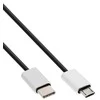 USB kabelis InLine USB-C - mikroUSB 1,5 m juodasis (35844)