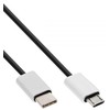 USB kabelis InLine USB-C - mikroUSB 0, 5 m Juoda (35846)