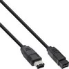 InLine Fejerverkai 9-pin - Fejerverkai 6-pin, 3m, Juodas (36903)