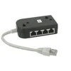 InLine Splitter ISDN 1-8, juoda, 0,15 m, su varža (69938)