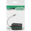 InLine Splitter ISDN 1-8, juoda, 0,15 m, su varža (69938)