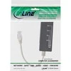 InLine 4 prievadų telefono prievado skirstytuvas, RJ45 vyriškas ir 4 x RJ45 moteriškas skirstytuvas, 0,15 m