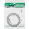 InLine ® Plokščias pleistras kabelis, U / FTP, 6A kat., TPE halogenas be, pilkas, 7,5m