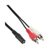 Intos InLine 2 x RCA kištukinis iki 3,5 mm vidinis kabelis, 1,5 m