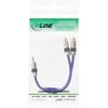 Kabelis InLine Jack 3,5 mm - RCA (Cinch) x2 0,2 m mėlyna (89941P)