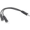 InLine jack Y kabelis, 3,5 mm lizdo kištukas, 3,5 mm lizdas - 2 m