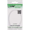 Maitinimo kabelis InLine ® Nuolatinės srovės išplėtimo kabelis, nuolatinės srovės kištukinis lizdas, 5.5x2.5mm, AWG 18, baltas, 2m