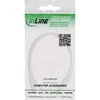 Maitinimo kabelis InLine ® Nuolatinės srovės išplėtimo kabelis, nuolatinės srovės kištukinis lizdas, 5.5x2.5mm, AWG 18, baltas, 2m