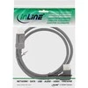 „InLine 8K“ (UHD-2) „DisplayPort“ kabelis, stačiu kampu, juodas - 3 m