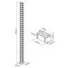 Organizacija InLine ® Kabelio ortakiai lankstūs, aukštos kokybės, 4 kompozicijos, 68x36mm maks. 1.28m, balta