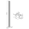 Organizacija InLine ® Lankstus kabelis, skirtas aukštai reguliuojamoms lentoms, 4 kompozicijos, 68x36mm. 1,28 m, juoda