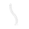 Organizacija InLine ® Kabelio kanalas lankstus, vertikalus stalams, 2 kameros, 0.80 m, balta