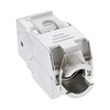 InLine 8vnt. Pakuotė InLine ® Keystone RJ45 Jack, ekranuotas, Cat.6A, balta