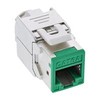 InLine 8vnt. Pakuotė InLine ® Keystone RJ45 Jack, ekranuotas, Cat.6A, žalia