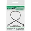 Intos InLine Mini SAS HD - Mini SAS su šoninės juostos laidu, 0,5 m, juodas
