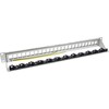 InLine® Patch panelė 24 krypčių, Keystone tuščia panelė Patch panel, 19", 1U, šviesus pilkas RAL7035
