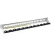 InLine® Patch panelė 24 krypčių, Keystone tuščia panelė Patch panel, 19", 1U, šviesus pilkas RAL7035