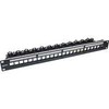 InLine® Patch panelė 24 krypčių, Keystone tuščias skydelis Patch panel, 19", 1U, juodas RAL9005