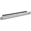 InLine® Patch panelė 24 krypčių, Keystone tuščia panelė Patch panel, 19", 1U, šviesus pilkas RAL7035