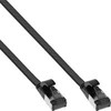 InLine ® Plokščias pleistras kabelis, U / FTP, Cat.8.1, TPE halogenas nemokamai, juoda, 2m
