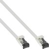InLine ® Plokščias pleistras kabelis, U / FTP, Cat.8.1, TPE halogenas nemokamai, balta, 1,5m