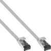 InLine® Flat patch cable, U/FTP, Cat.8.1, TPE be halogenų, pilkas, 2m