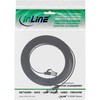 InLine ® Plokščias pleistras kabelis, U / FTP, Cat.8.1, TPE halogenas nemokamai, juoda, 1,5m