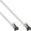 InLine ® Plokščias pleistras kabelis, U / FTP, Cat.8.1, TPE halogenas nemokamai, balta, 2m