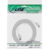 InLine ® Plokščias pleistras kabelis, U / FTP, Cat.8.1, TPE halogenas nemokamai, balta, 1,5m