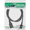 InLine Maitinimo kabelis ® Maitinimo adapterio laidas, IEC-60320 C20–C13, 3x1,5 mm², maks. 10A, juodas, 3m