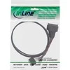 InLine ® Plonas SAS laidas, SFF-8654 į U.2 SFF-8639 + SATA maitinimas, 24Gb/s, 1m