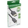 Kabelis InLine ® Slim Ultra didelio greičio HDMI kabelis AM / DM (Micro) 8K4K auksas, plakiruotas juodu 1,5 m
