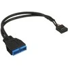 InLine USB 19 kontaktas - USB 9 kontaktas, 0,15m, Juoda (33449I)