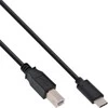 Kabelis USB InLine USB-C - USB-B 1 m Juodas (35761)
