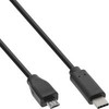 USB kabelis InLine USB-C - mikroUSB 0, 5 m Juoda (35746)