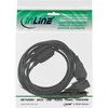 InLine Maitinimo kabelis ® Y maitinimo kabelis 1 x F tipo vokiškas kištukas iki 3 x IEC kištukas juodas 3 m
