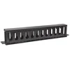 INTELLINET 19" Rackmount Cable Manager, 1U, su dangteliu, Juodas, 714679