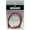„Intracom INTELLINET“ tinklo kabelis Cat6 U/UTP 1,5 m Raudona 5 pėdų. RJ-45 kištukas / RJ-45 kištukas, paauksuoti kontaktai, polietileninis maišelis
