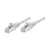Intracom INTELLINET tinklo kabelis Cat6 U/UTP 5.0m Baltas 14ft. RJ-45 Vyriški / RJ-45 Vyriški Paauksuoti kontaktai Polimaišas