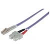 Intellinet Network Solutions LC / SC Fiberoptic patchcord OM4 50 / 125um Duplex Multimode, 1m, violetinė (751049)