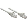 Intracom INTELLINET tinklo kabelis Cat5e U/UTP 2,0m 7ft. Pilki RJ-45 Vyriški / RJ-45 Vyriški Paauksuoti kontaktai.