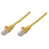 Intracom INTELLINET tinklo kabelis Cat5e U/UTP 2,0m 7ft. Geltona RJ-45 Vyriški / RJ-45 Vyriški Paauksuoti kontaktai Polibag