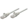 Intracom INTELLINET tinklo kabelis Cat5e U/UTP 15m 50ft. Pilki RJ-45 Vyriški / RJ-45 Vyriški Paauksuoti kontaktai.